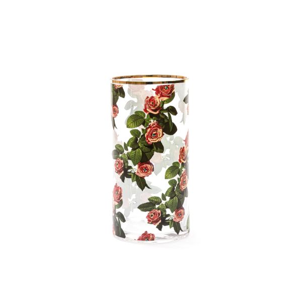 Vaso in vetro Rose Cilindro Medio
