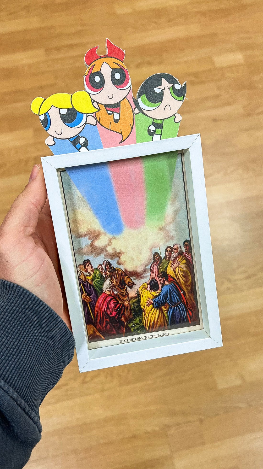 The Powerpuffs girl return to the Father Art print framed