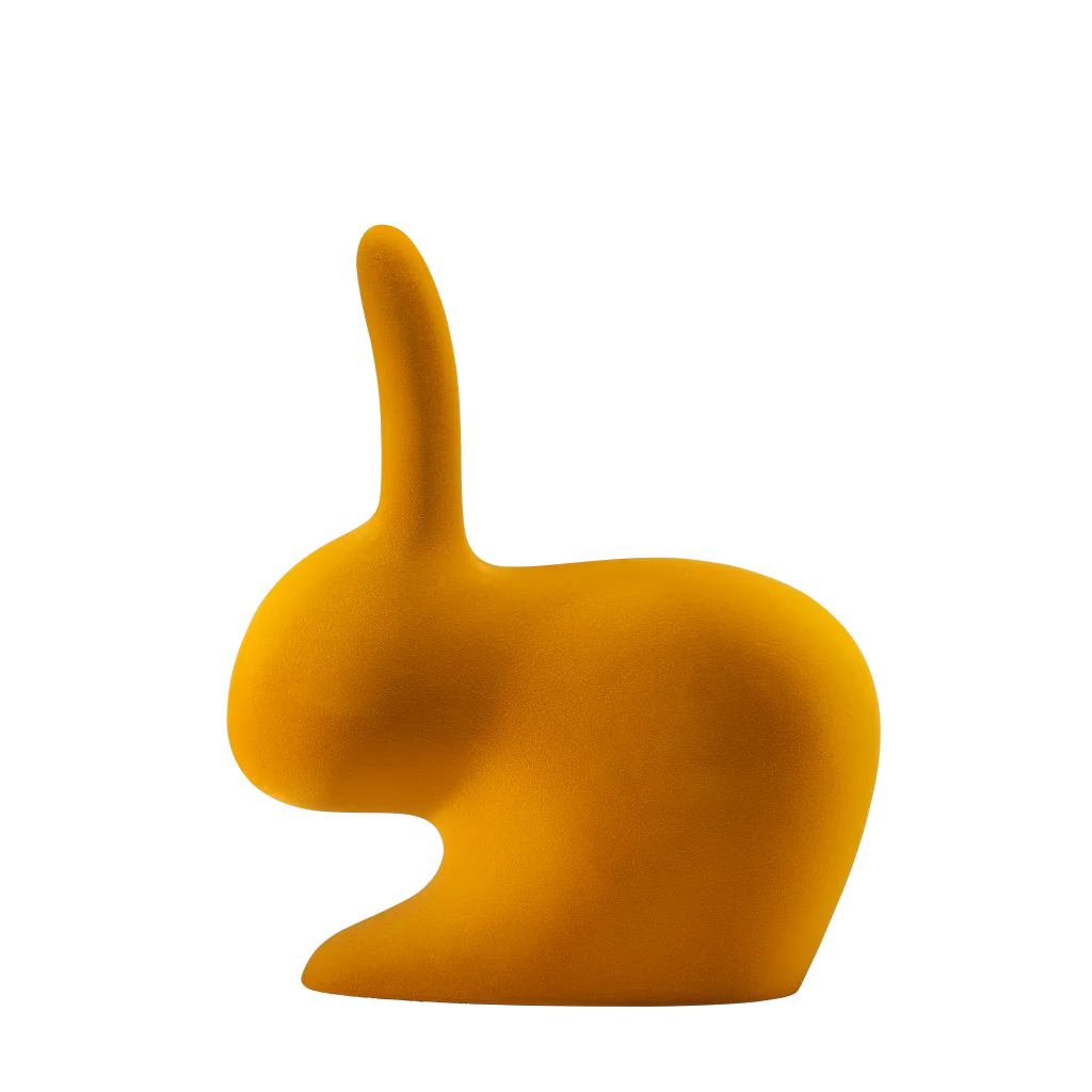 Sedia coniglio finitura in velluto