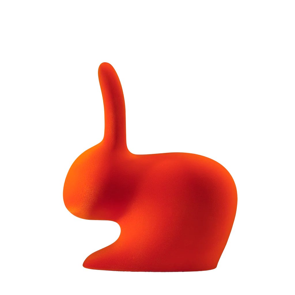 Sedia coniglio finitura in velluto