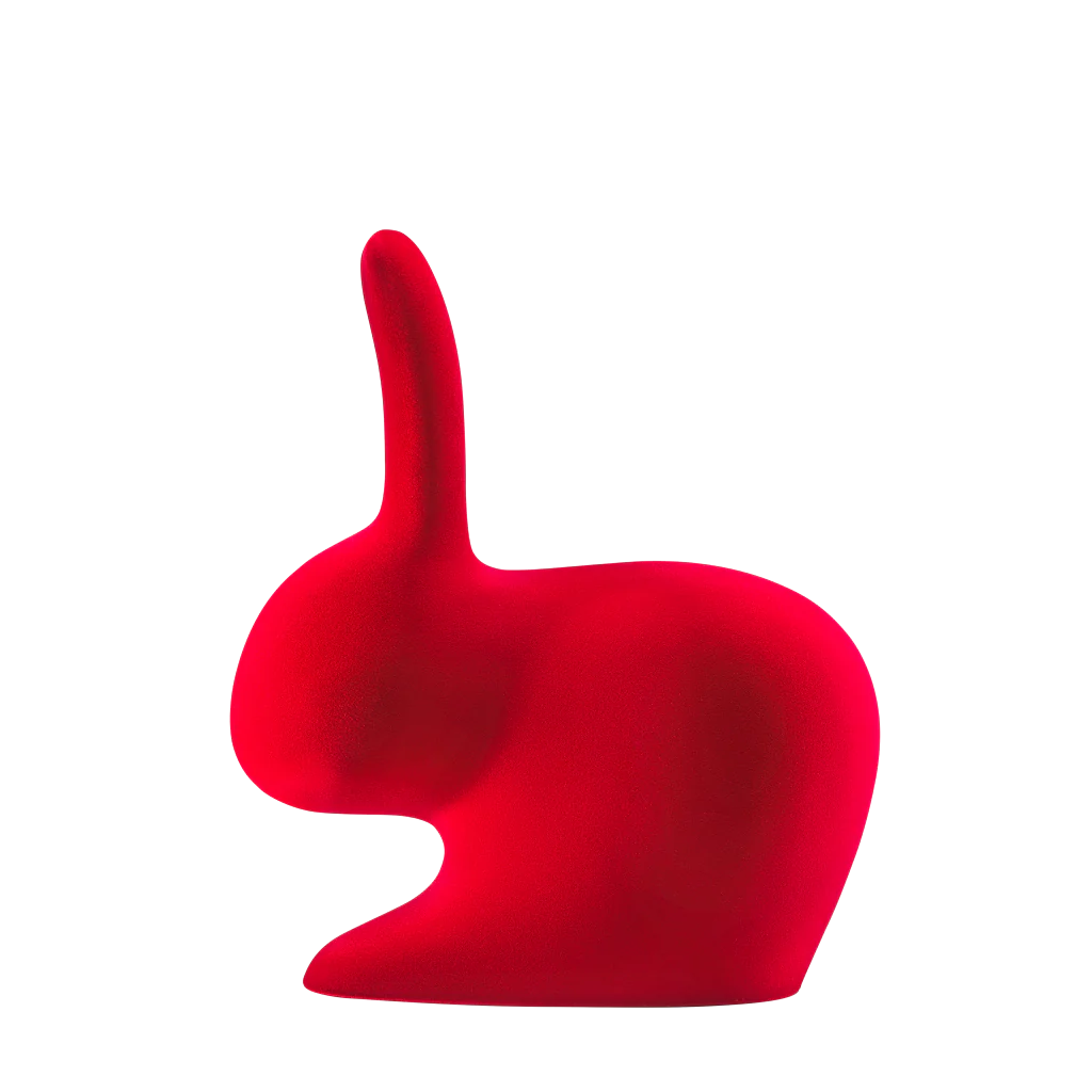 Sedia coniglio finitura in velluto