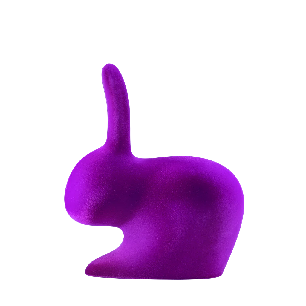 Sedia coniglio finitura in velluto