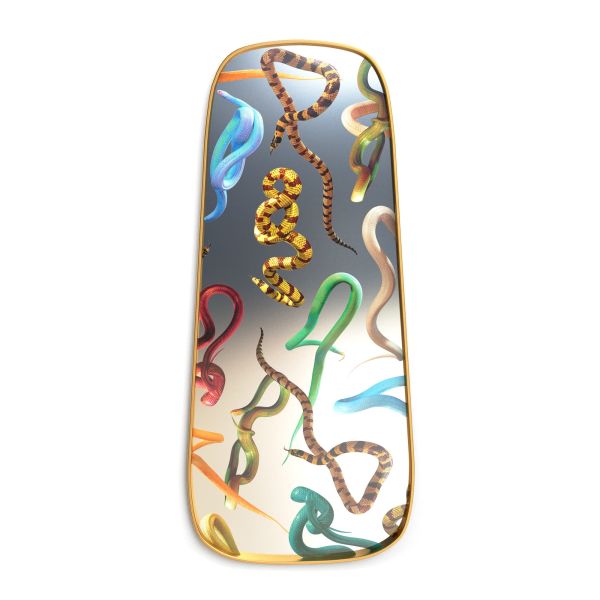 Specchio con Cornice Dorata - Serpenti
