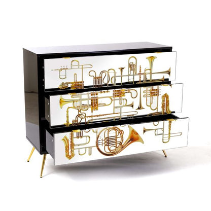 Cassettiera 3 Cassetti Trombe