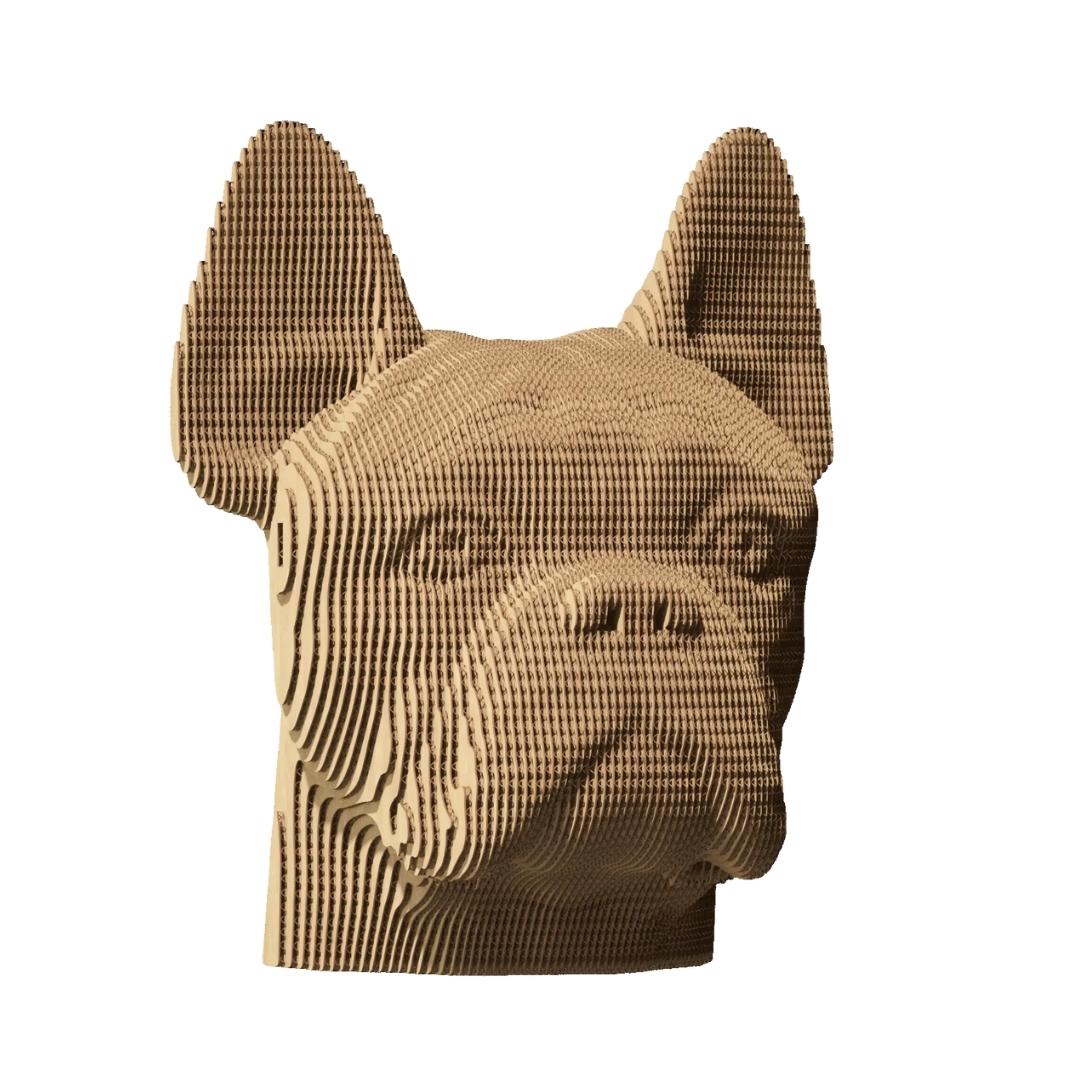 Cardboard 3D puzzle BULLDOG